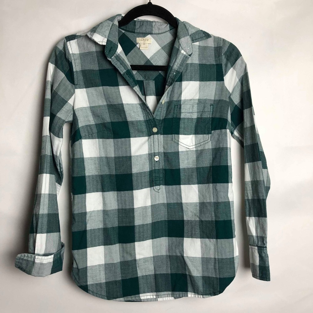 J CREW half button down shirt